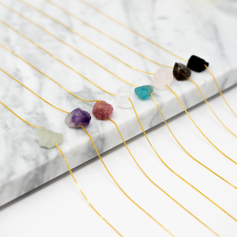 GOLD-PLATED CRYSTAL NECKLACES