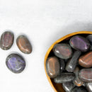 PURPLE & PINK LABRADORITE PALM STONES
